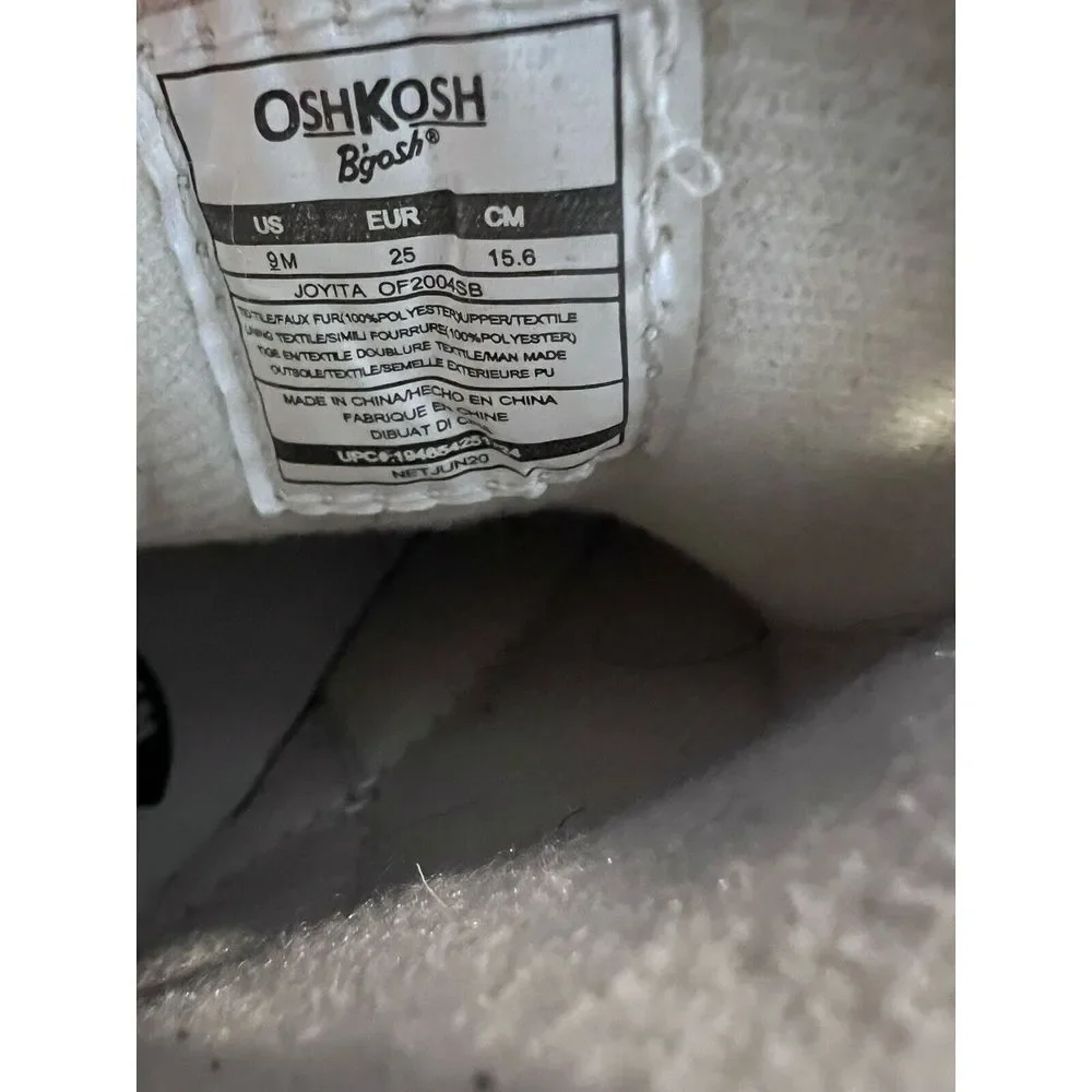 Oshkosh B'Gosh Toddler‎ Girls Sparkly Pink Glitter Lace Up Winter Booties Sz 9 M